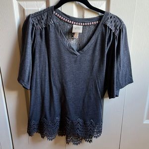 Blue size M lace top